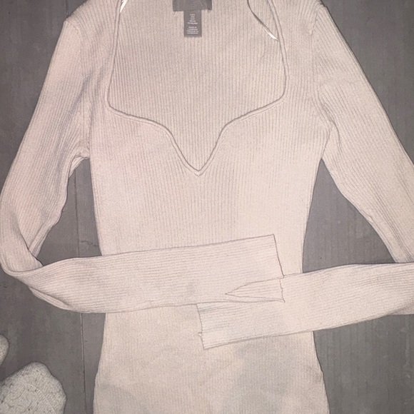 H&M Cream Ribbed Knit Top - Picture 6 of 7